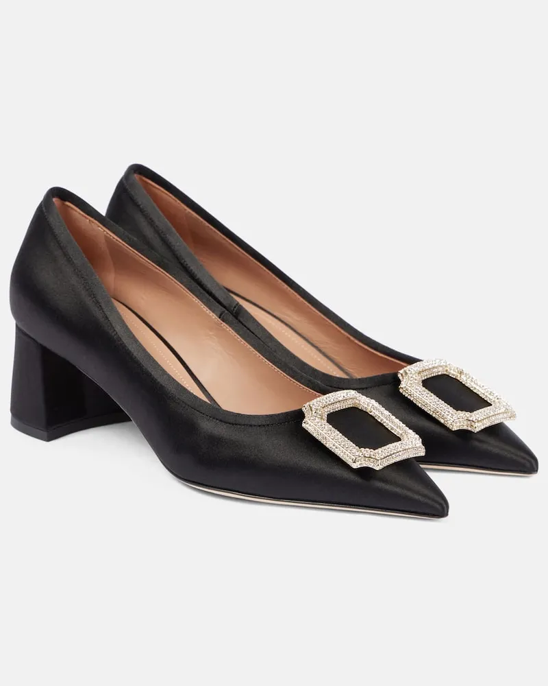 Malone Souliers Pumps Lina 45 in raso Nero
