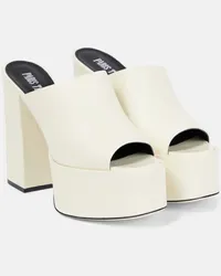 Paris Texas Mules con plateau Sasha in pelle Bianco