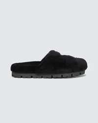 Prada Slippers in shearling Nero