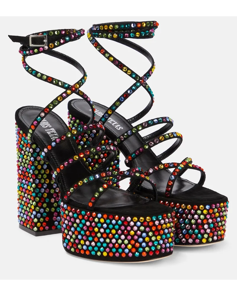 Paris Texas Sandali Holly Evita in pelle con cristalli Multicolore