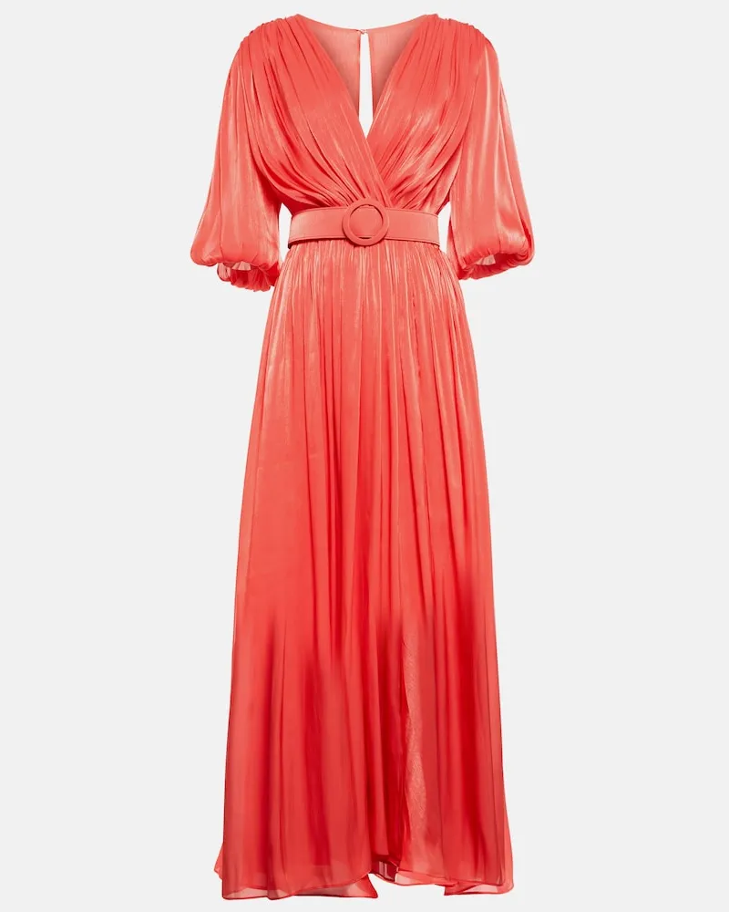 COSTARELLOS Abito midi Brennie in georgette Rosa