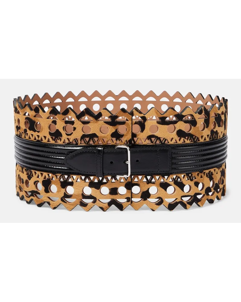 Alaïa AlaÃ¯a Cintura Small in pelle Marrone
