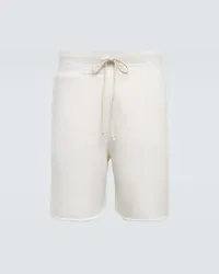 LES TIEN Shorts in cashmere con coulisse Bianco