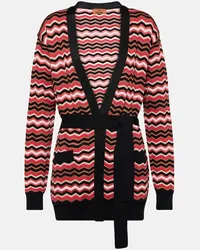 Missoni Cardigan in misto cotone a zig-zag Multicolore