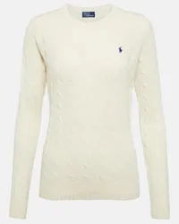 Ralph Lauren Pullover in lana e cashmere a trecce Bianco