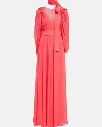 Elie Saab Abito da sera in chiffon di seta Rosa