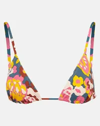 Eres Top bikini a triangolo Kiwi con stampa Multicolore