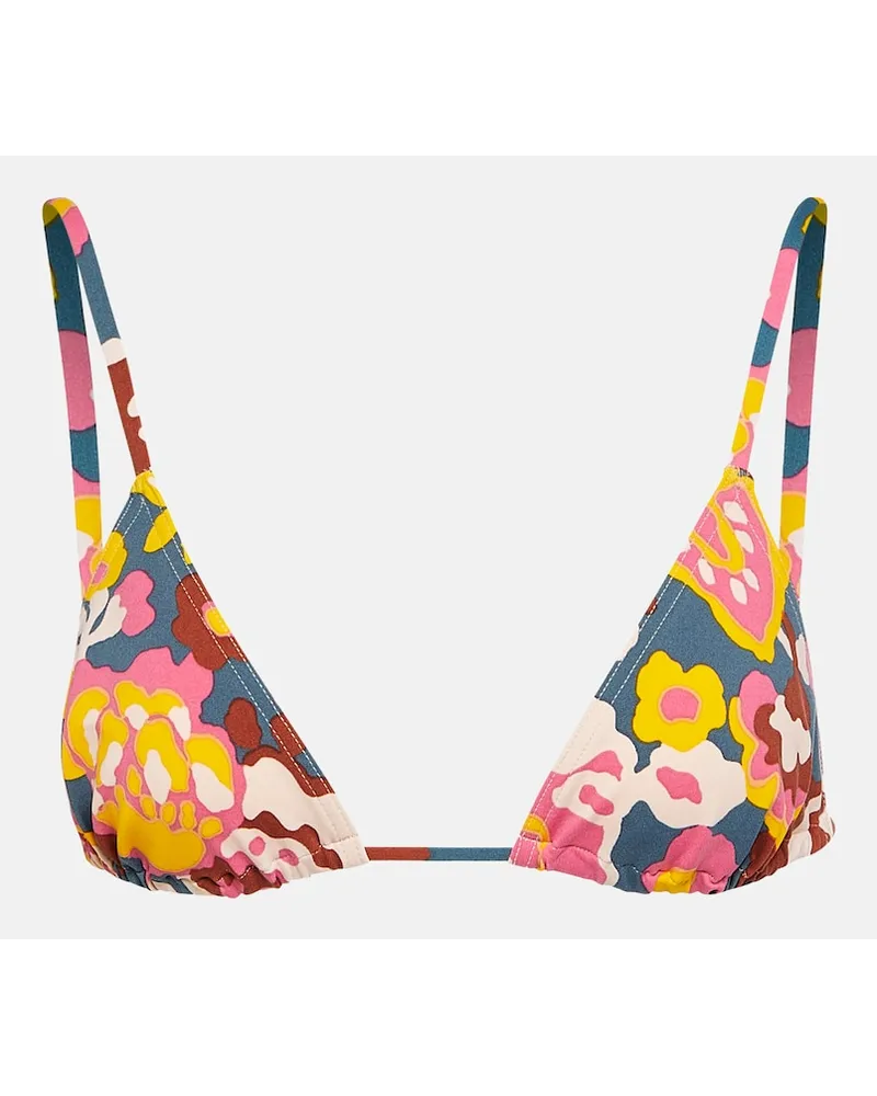 Eres Top bikini a triangolo Kiwi con stampa Multicolore