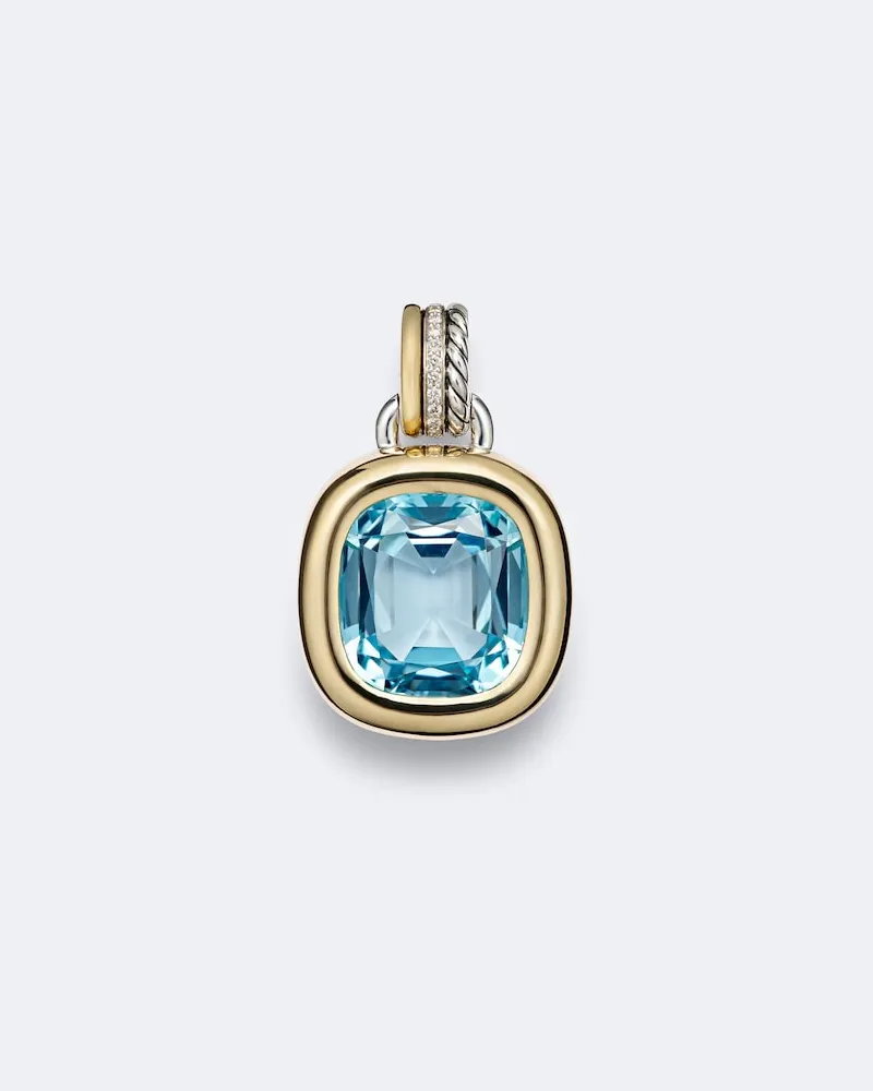 David Yurman Pendente DY Mercer® in oro 18kt e argento sterling con topazio e diamanti Oro