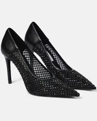 Stella McCartney Pumps Iconic in similpelle e mesh con cristalli Nero