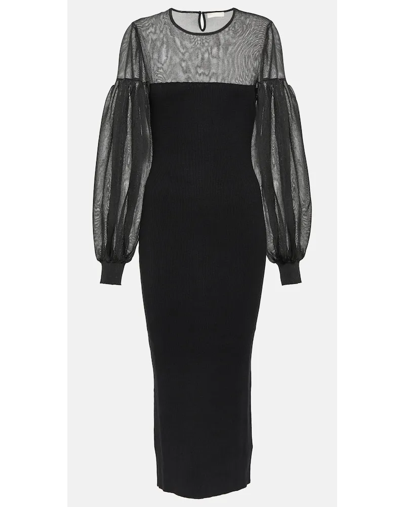 Ulla Johnson Abito midi Milla in misto lana Nero