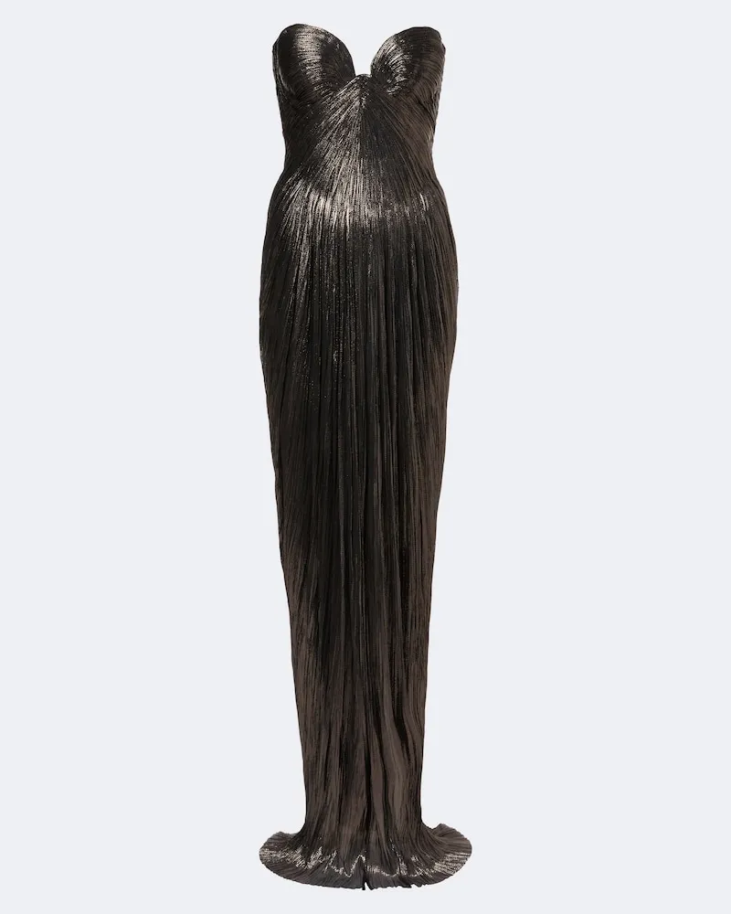 Maria Lucia Hohan Abito lungo a bustier Nadira in seta Grigio