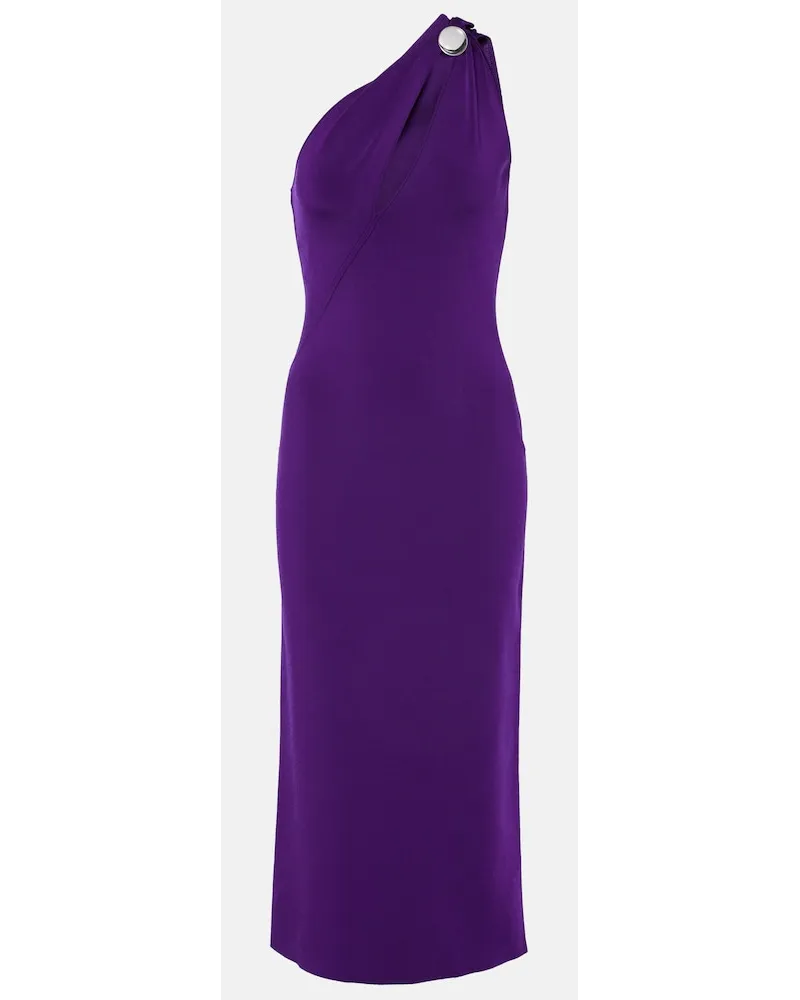 GALVAN Abito midi Skye con cristalli Viola