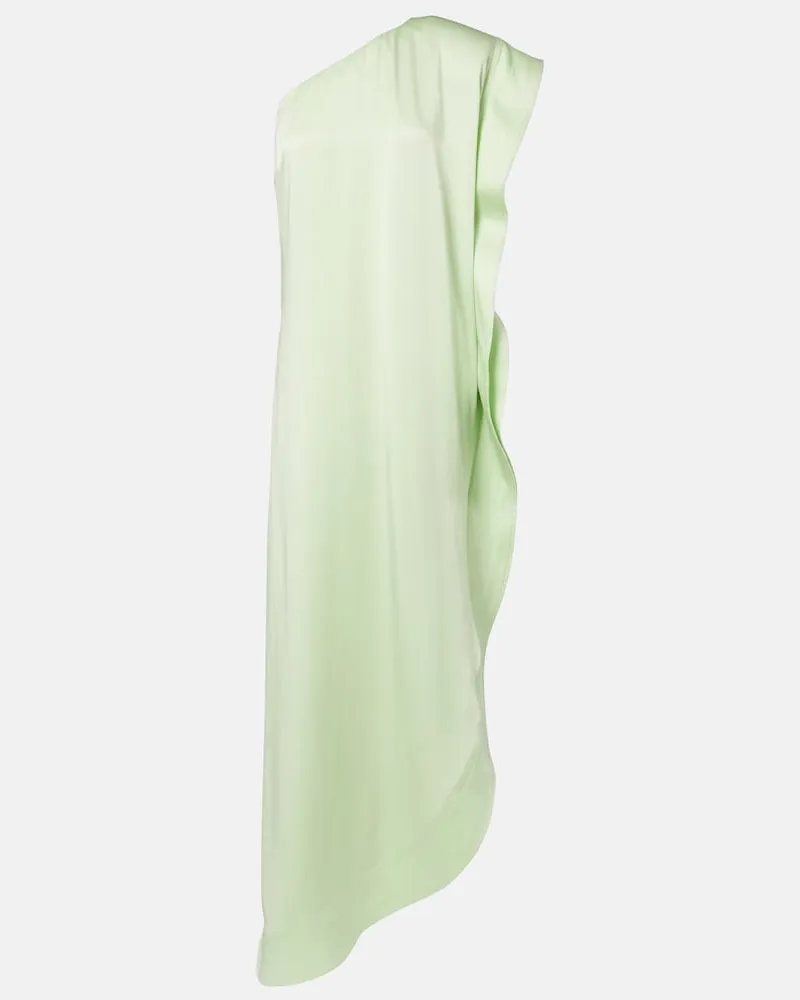 Stella McCartney Abito da cocktail Envers in raso asimmetrico Verde