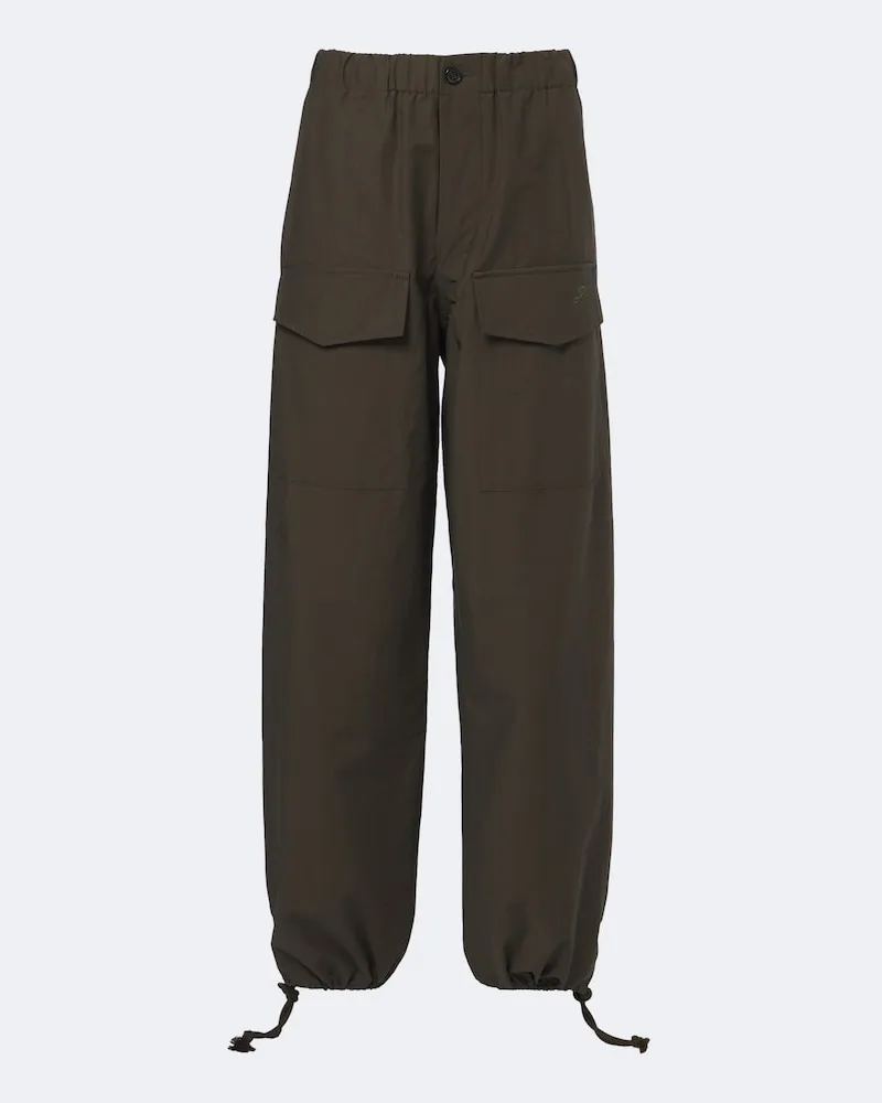 J.W.Anderson Pantaloni a gamba larga in misto cotone Verde