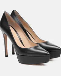 Gianvito Rossi Pumps Dasha 120 in pelle con plateau Nero