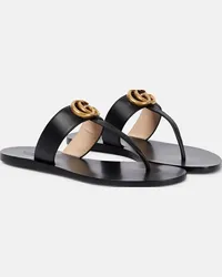 Gucci Sandali infradito Doppia G in pelle Nero