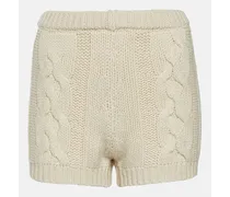 Shorts in cashmere a trecce