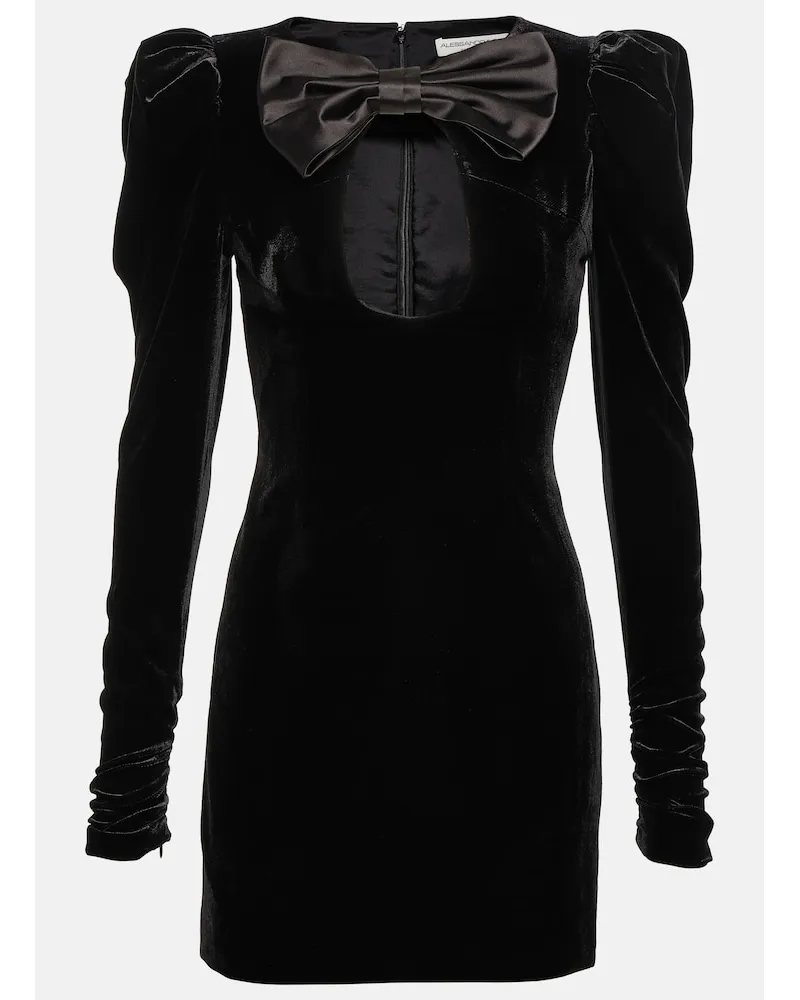 Alessandra Rich Miniabito in velluto con cut-out Nero