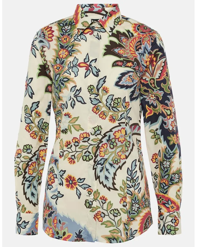 Etro Camicia in misto cotone con stampa Multicolore