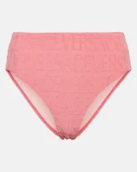 Versace Slip bikini La Greca in jacquard Rosa