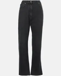 The Row Jeans regular Ryley a vita alta Nero