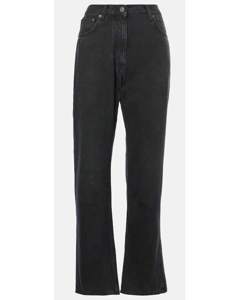 The Row Jeans regular Ryley a vita alta Nero