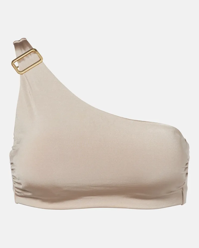 Max Mara Top bikini monospalla Alisia Beige