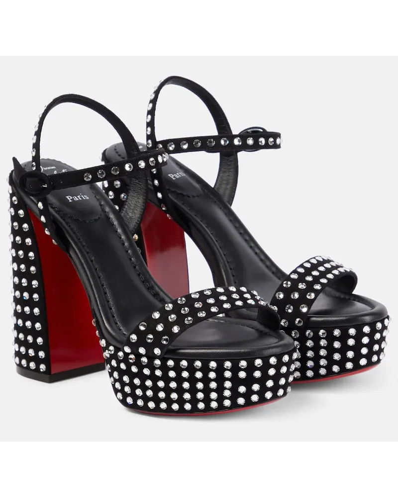 Christian Louboutin Sandali Movida Jane Strass Boum Nero