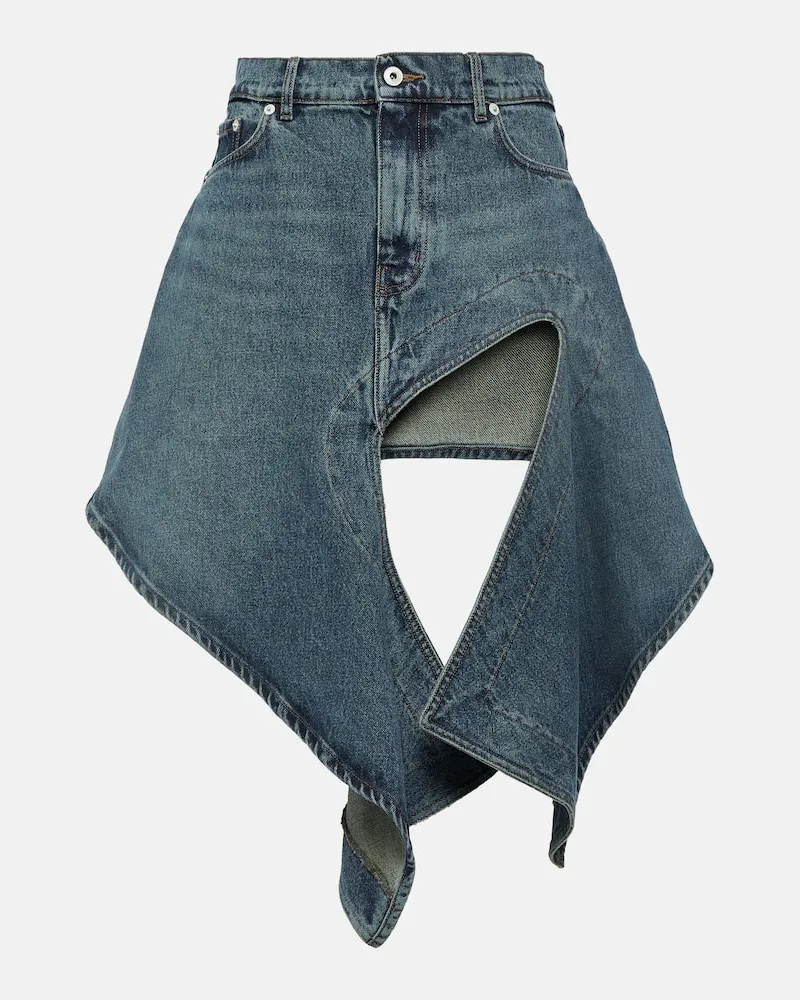 Y/PROJECT Minigonna Evergreen in denim Blu