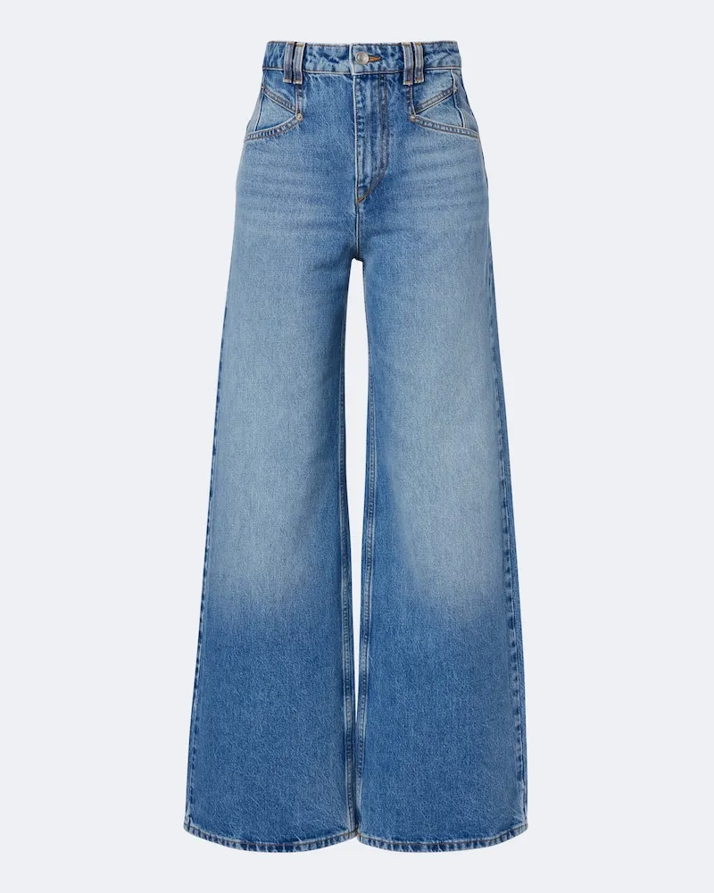 Isabel Marant Jeans Lemony a gamba larga Blu