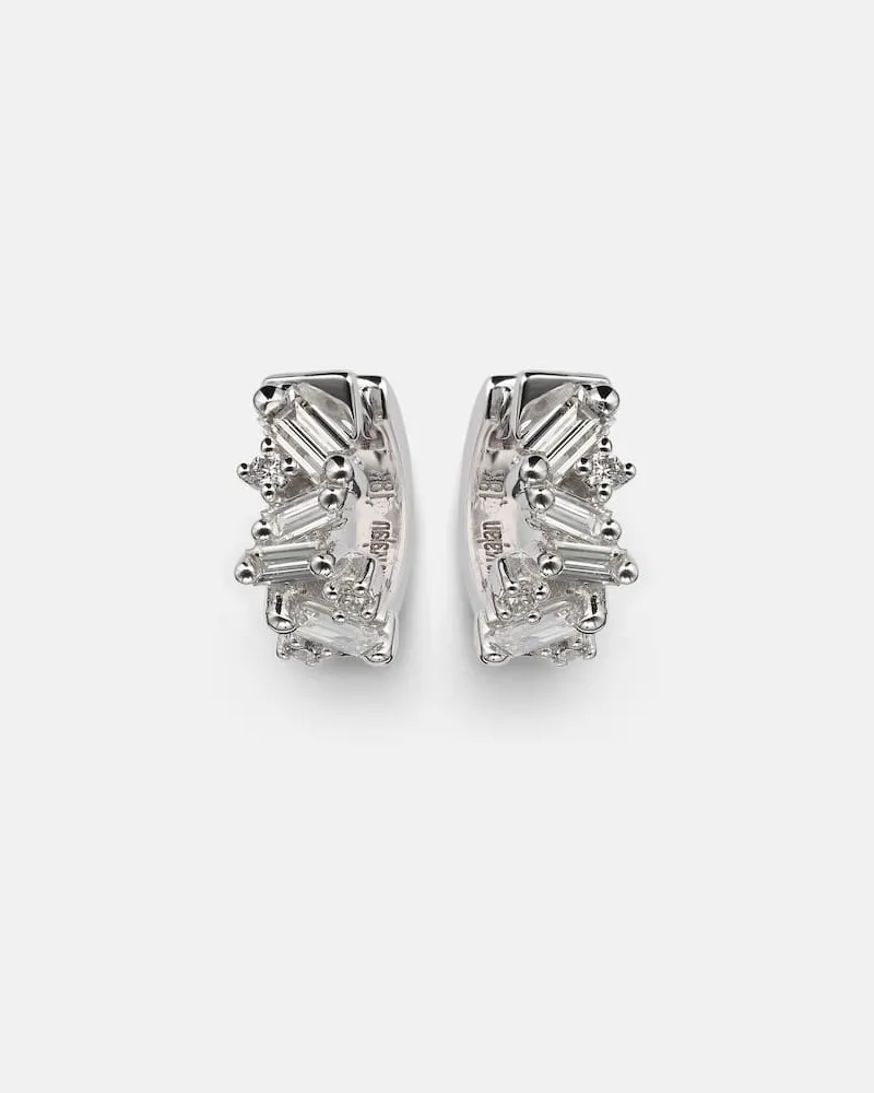 Suzanne Kalan Orecchini Frenzy in oro bianco 18kt con diamanti Argento