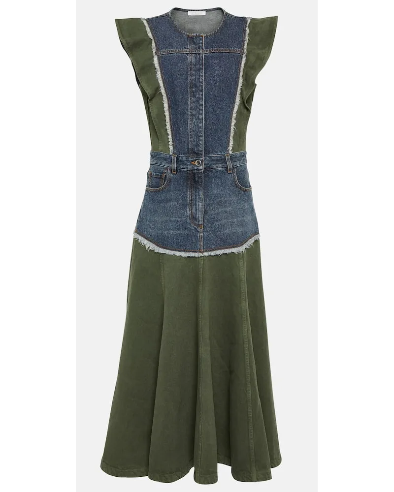 Chloé ChloÃ© Abito midi in misto cotone Blu