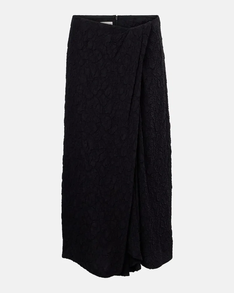 Dries van Noten Gonna midi in jacquard Nero