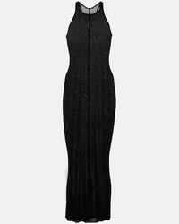 Rick Owens Abito midi in jersey Nero