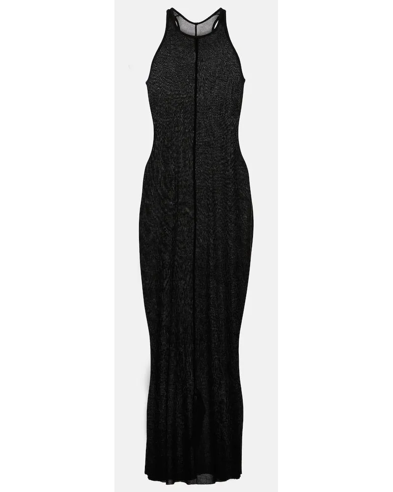 Rick Owens Abito midi in jersey Nero