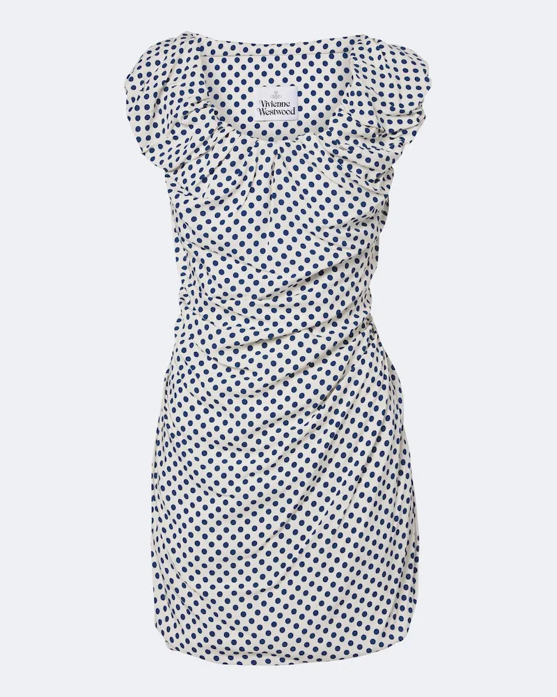 Vivienne Westwood Abito corto Twisted Ginnie a pois Blu
