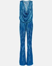 Missoni Jumpsuit in jacquard con collo ad anello Blu