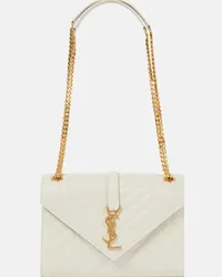 Saint Laurent Borsa Envelope Medium in pelle Bianco