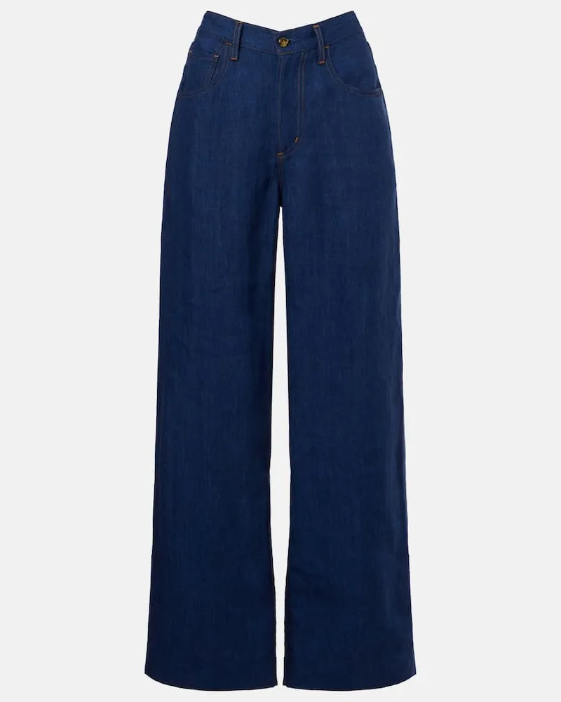 Citizens of humanity x Argent - Jeans Ayla a vita media e gamba larga Blu