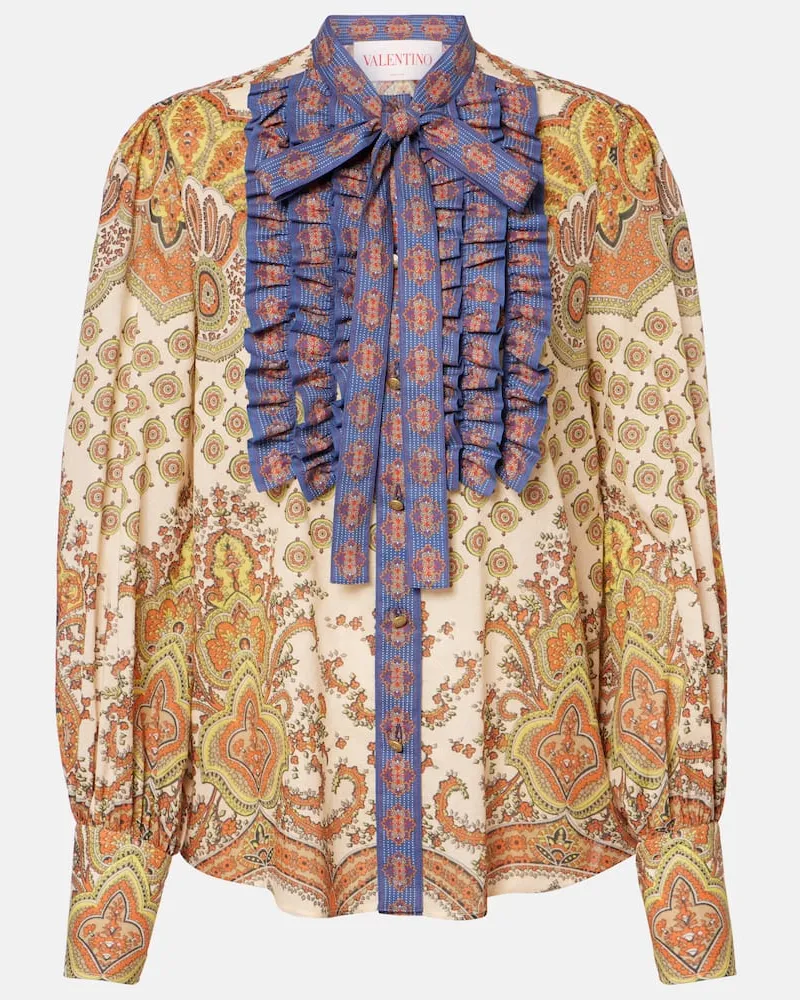 Valentino Garavani Camicia Voyage Imaginare in cotone Multicolore