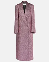 Dries van Noten Cappotto con lamé Rosa