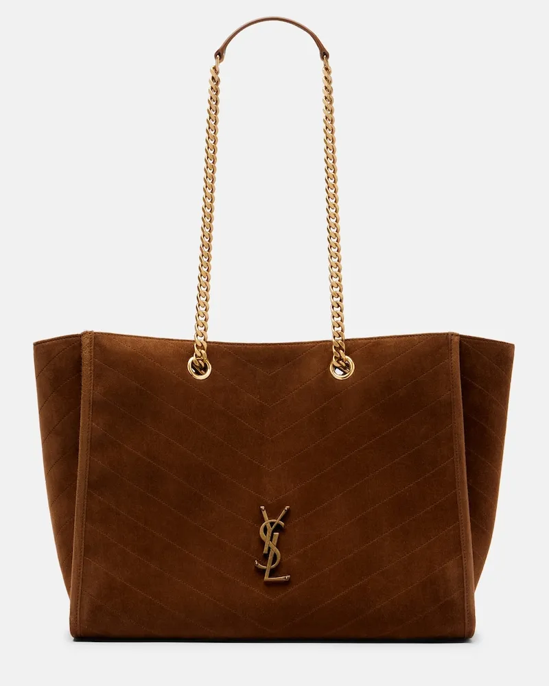 Saint Laurent Borsa Niki East/West in suede Marrone
