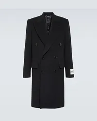 Dolce & Gabbana Cappotto doppiopetto in misto lana Nero