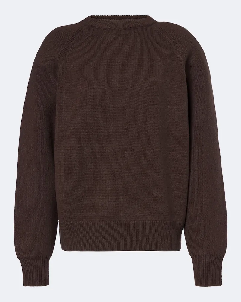 FRANKIE Shop Pullover Lina in misto lana Marrone