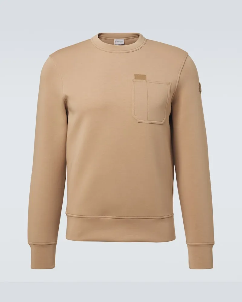 Moncler Felpa in misto cotone Beige