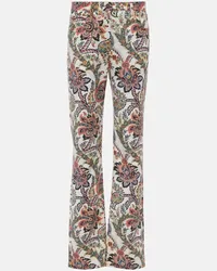 Etro Jeans regular a vita media con stampa Multicolore