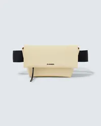 Jil Sander Marsupio in canvas con pelle Bianco