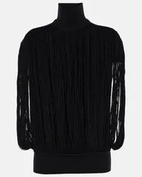 Alaïa Alaïa Pullover in lana con frange Nero