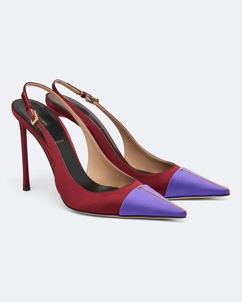 Tom Ford Pumps slingback in satin Viola